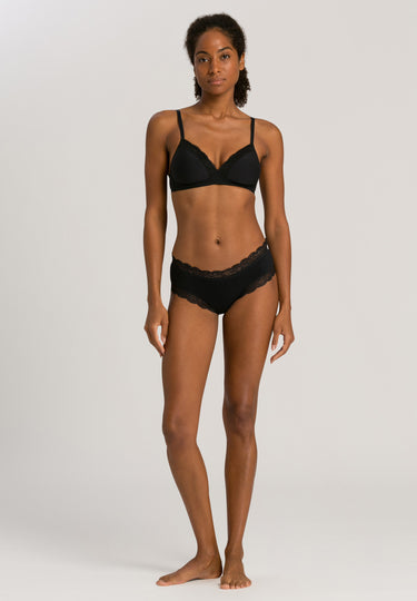 72432 Cotton Lace Spacer Soft Cup Bra - 019 Black